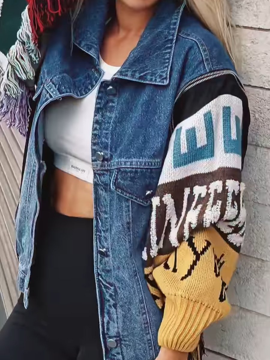 Stylish Stitched Denim Jacket