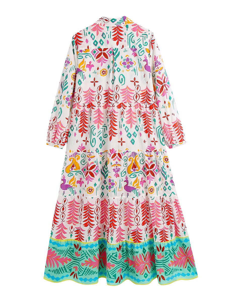 SS2024 Chic Print Summer Dress