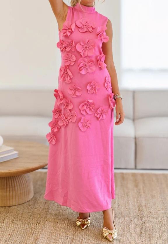 Gorgeous Flower Sleeveless Maxi Dress